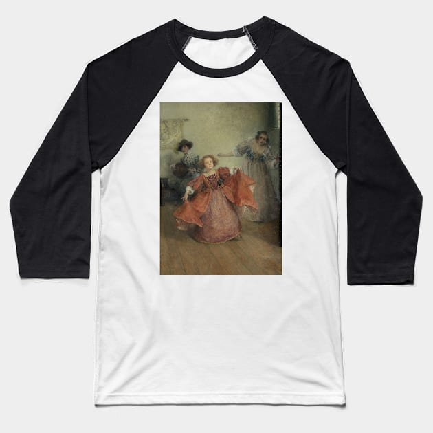 Airs and Graces by Laura Theresa Alma-Tadema Baseball T-Shirt by Classic Art Stall